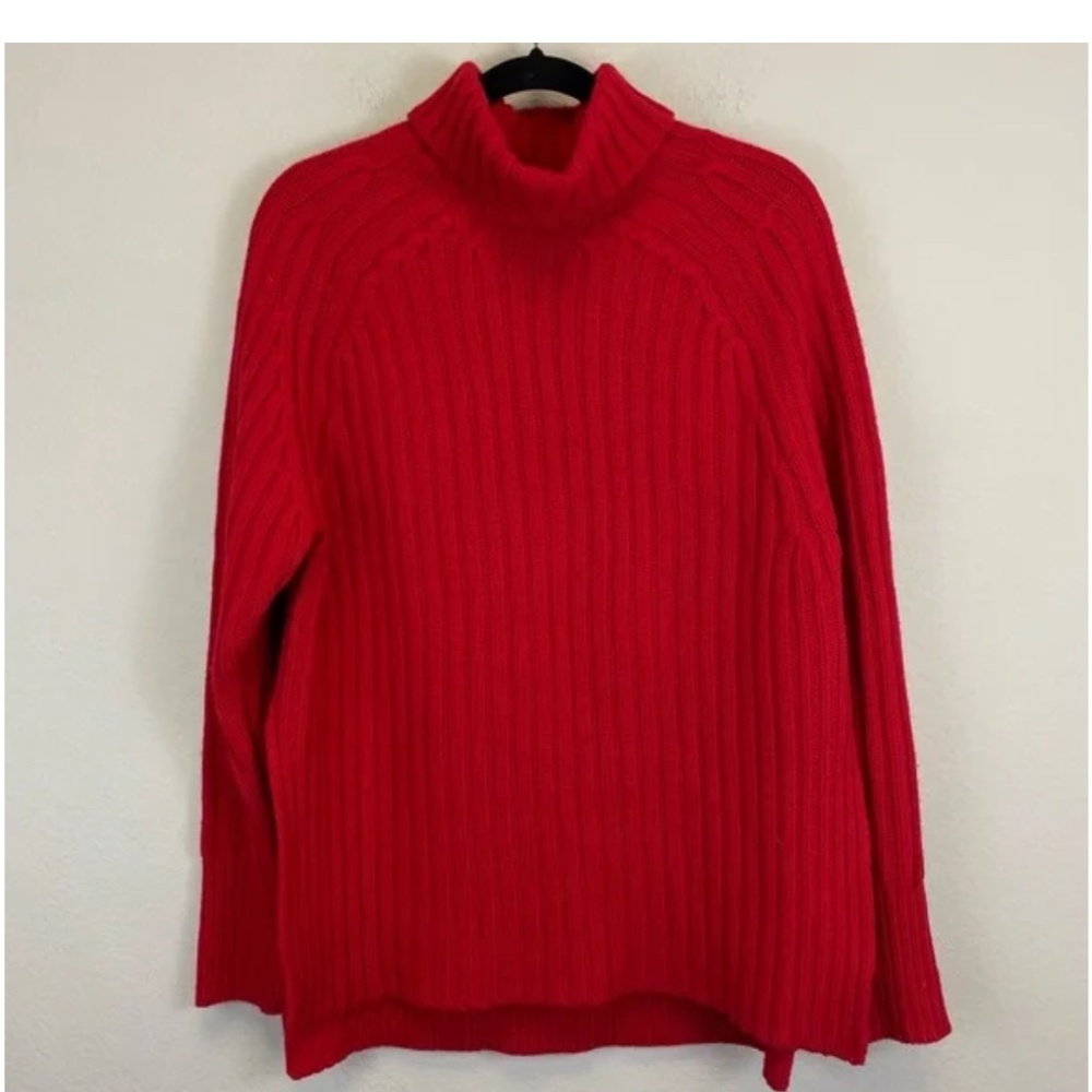 Polo Ralph Lauren Wool-Cashmere Blend Relaxed Fit Turtleneck Sweater Red Size S